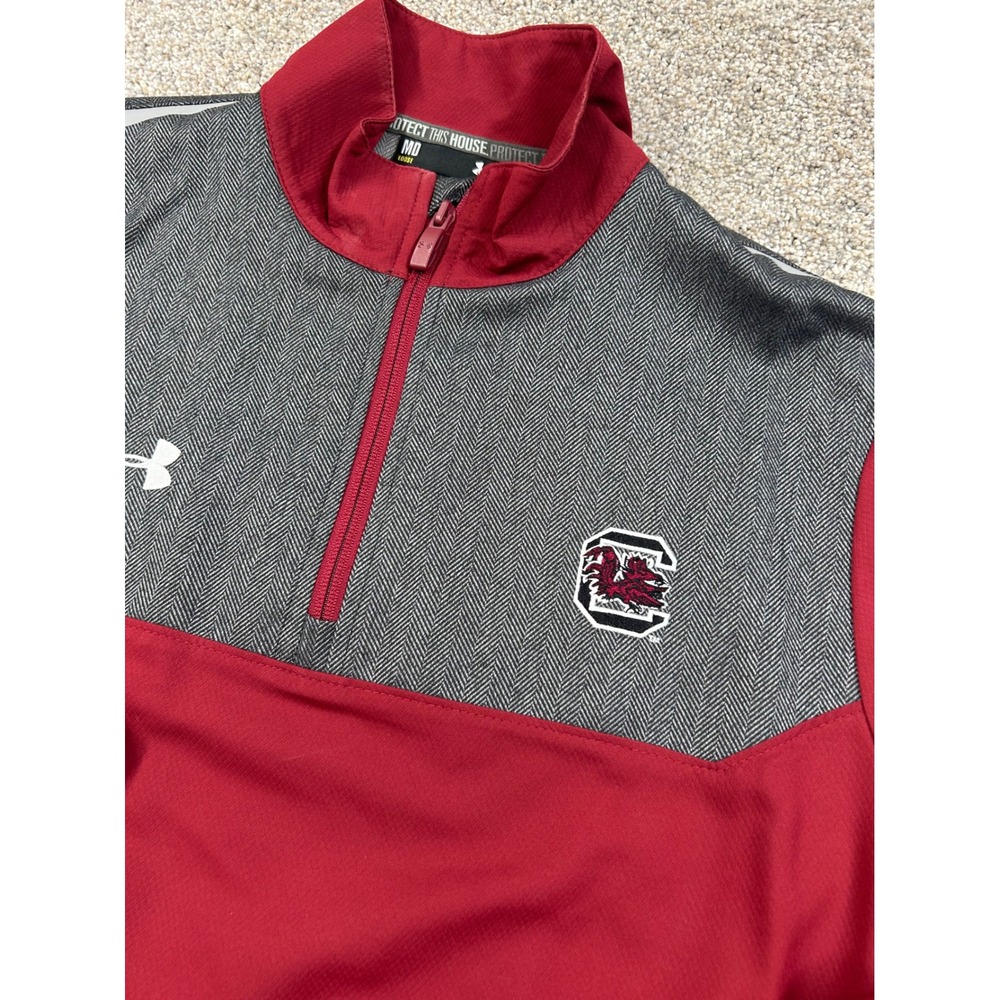 Under Armour South Carolina Gamecocks Quarter Zip Pullover Mens Medium #0690
